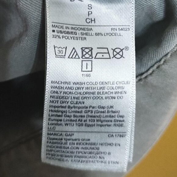 Gap Long Sleeve Lightweight Cropped Button Up Utility Jacket S Y2K Military - Picture 5 of 6